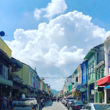 White clouds over Phuket, 2019