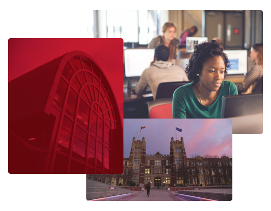 A collage of images showing the SAIT campus